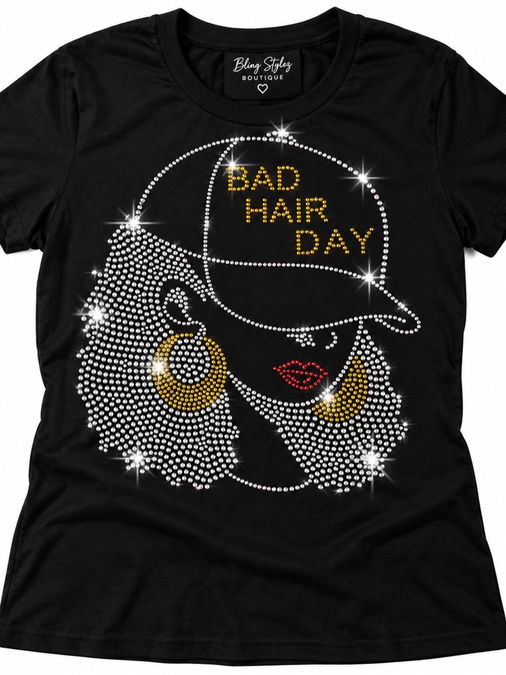 'Bad Hair Day' Bling Tee
